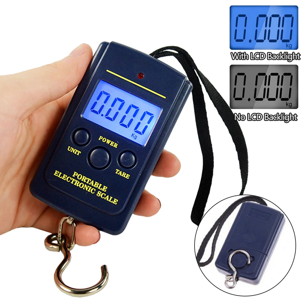 

40kg/10g Mini Electronic Hanging Fishing Scale Portable Travel Luggage Scale with Hook Balance Pocket Electronic Scales