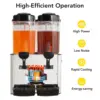 Commercial Beverage Dispenser 9.6 Gal Drink Dispenser,Food Grade Material Stainless Steel Slushy Machine Thermostat Controller 4