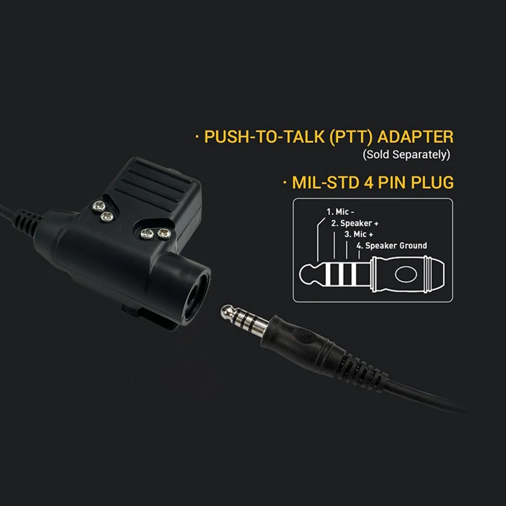 EARMOR M32SE Tactical Headset M51 PTT Adapter Set Suitable for Baofeng Radio Communication Shooting Noise Clearance tactical headset