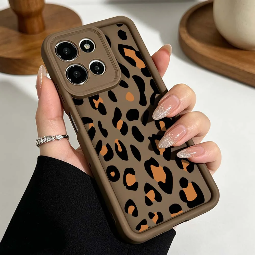 Luxury Leopard Print Cover - Stylish and Durable Phone Case with Fusion Eye Ladder Design