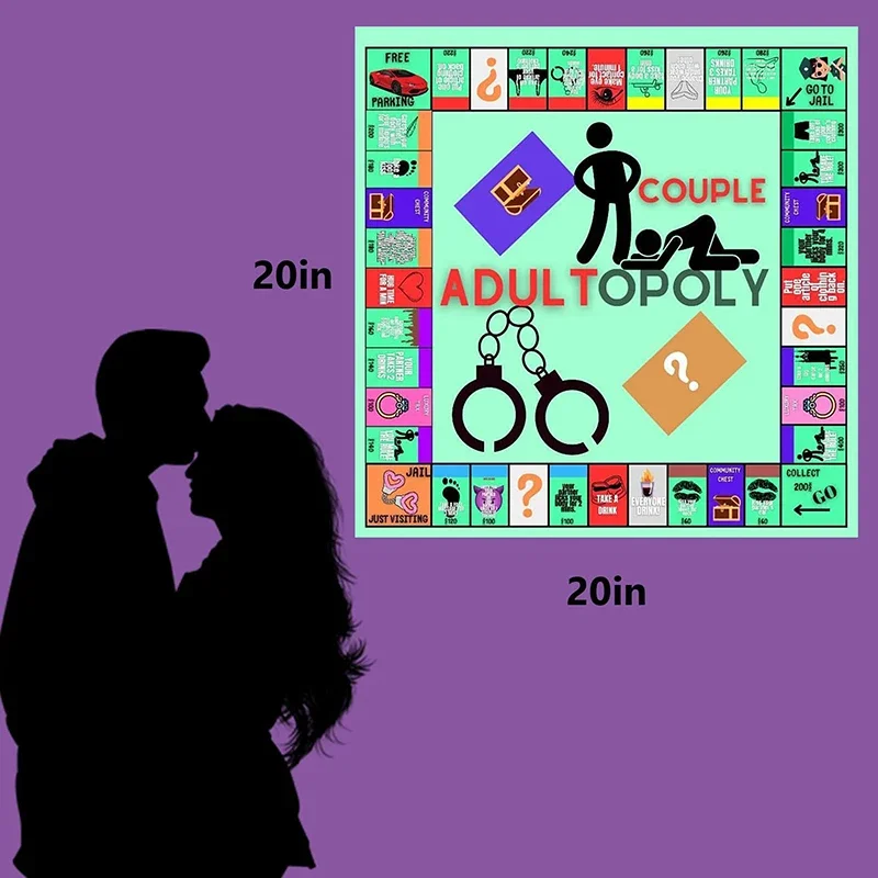 Adultopoly Board Game Couples Adultopoly Date Night Game Fun Interactive Relationship Card Game Conversation Cards For Couples 5
