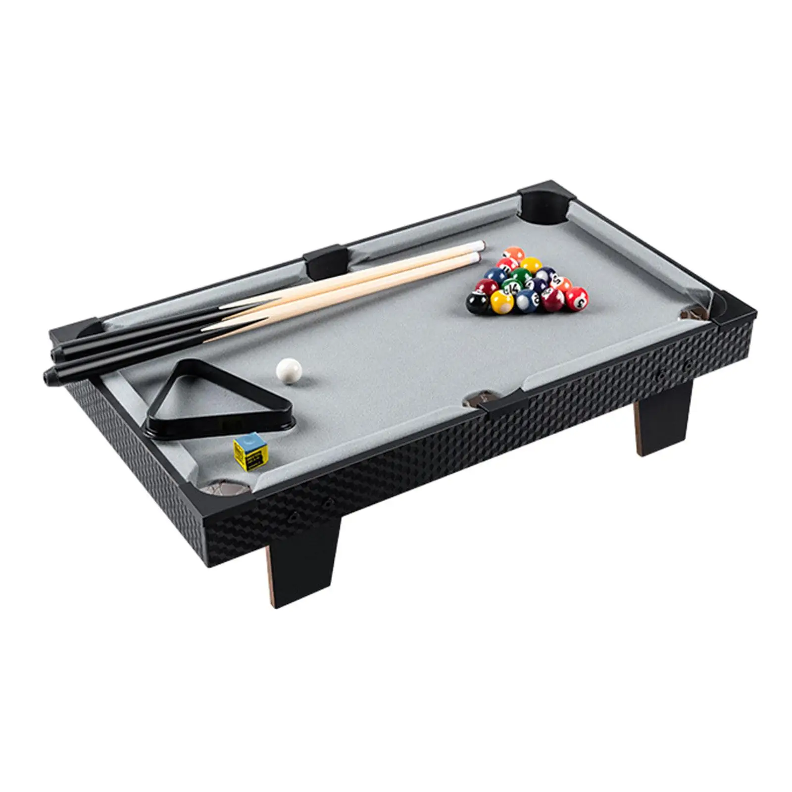 Premium Wooden Pool Table Set - Sturdy Tabletop Billiards for Family Fun