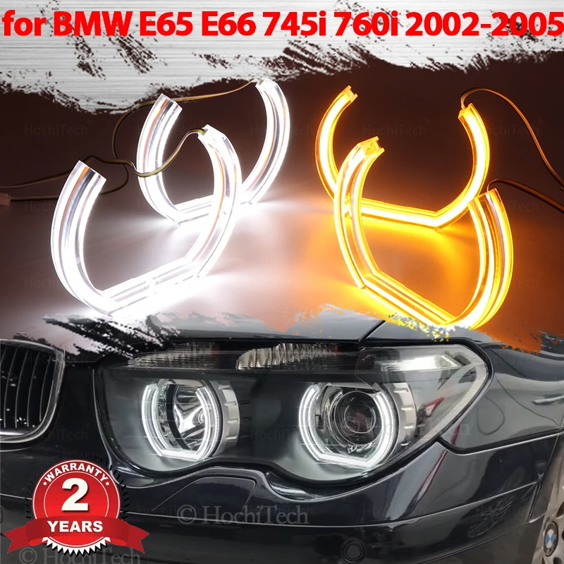 Купи Фара Angel Eyes DTM STYLE M4 STYLE halo ring Retrofit Angel head light s Для BMW E65 E66 PRE FACELIFT 745i 760i 2002-2005 за 2,050 рублей в магазине AliExpress