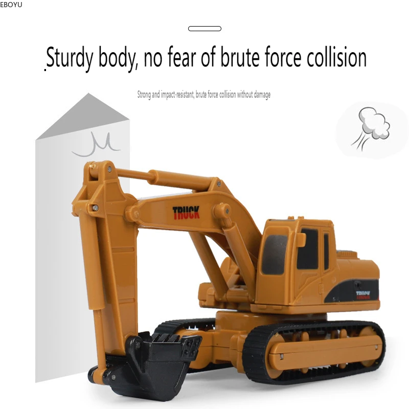 Shenqiwei 8029 Mini RC Truck 1:64 4CH RC Excavator Rechargeable RC Crane Truck Gift Toy for Kids 4