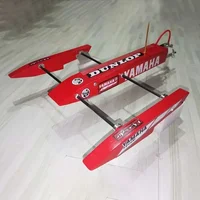 Remote Control Speed Boat Model Mini Shrimp Boat Model Toy DIY Racing Speed Boat Model Shrimp Boat Electric Wooden Boat Model 1