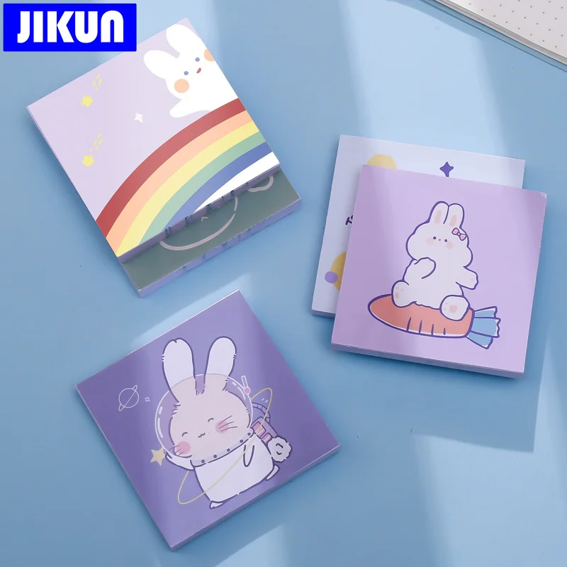 Jiguan-�Ϳ��� �䳢 �� ��ƼĿ �޸���, 100 ��, �л� �޸� �е�, �繫�� ����, 80x80mm