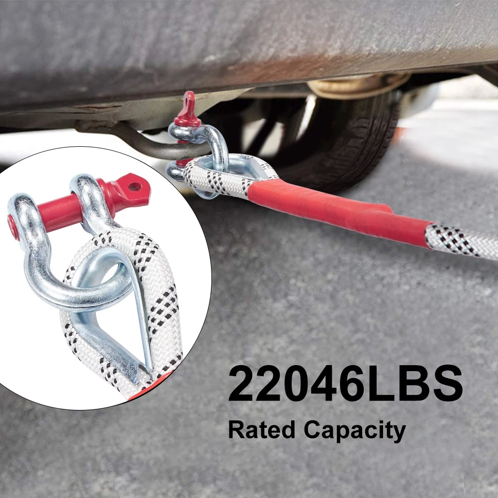 Fune Di Traino 5m X 5cm Riflettente - Con 2 Ganci E Guanti | Per Emergenze Auto E Fuoristrada - Foto 9