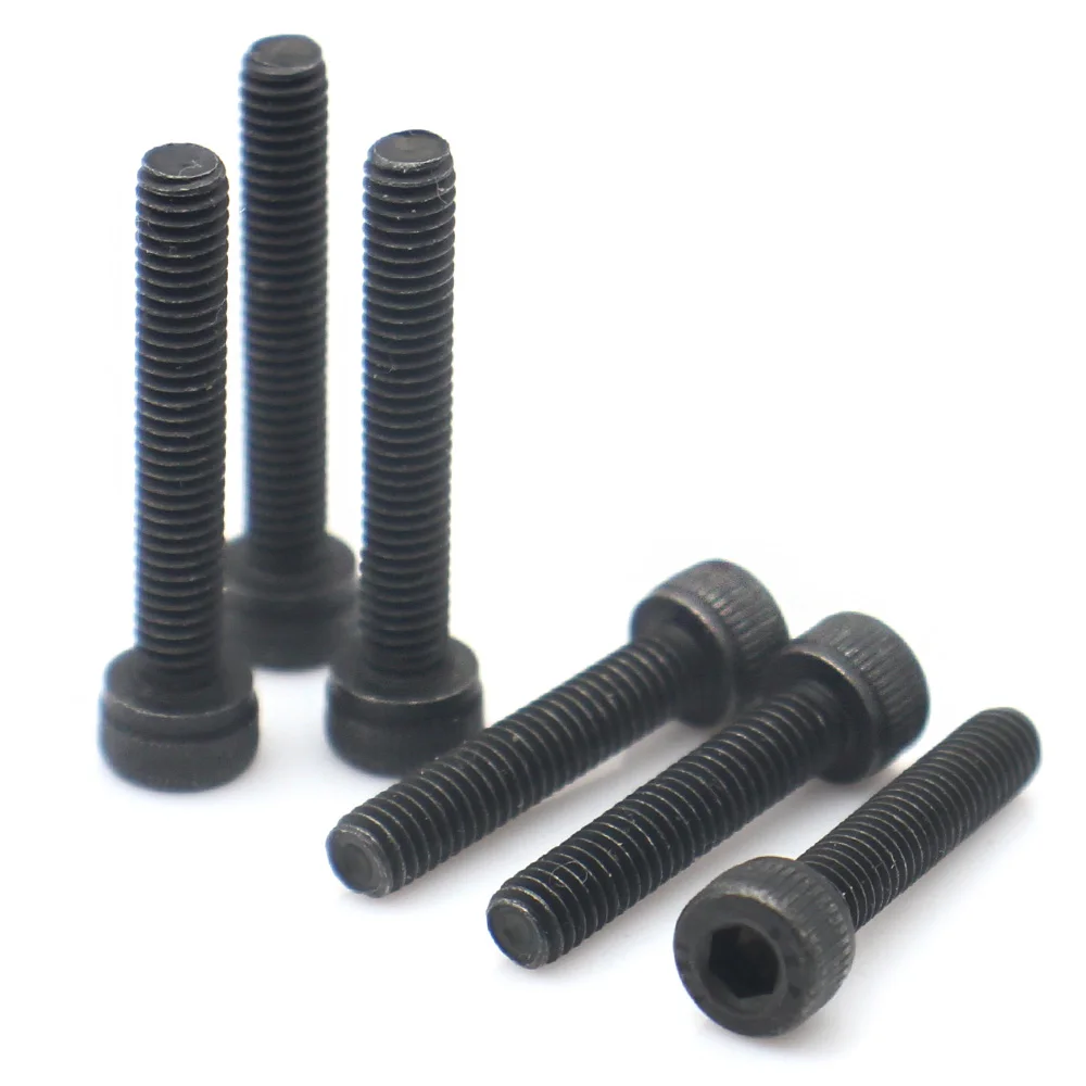 Hex Socket Allen Head Bolts Cylinder Cup Point Screws M2 M2.5 M3 M4 M5 M6 M8 M10 M12 Grade 12.9 Carbon Steel Full Thread 50-2pcs hexagon socket screw hex socket cap screw