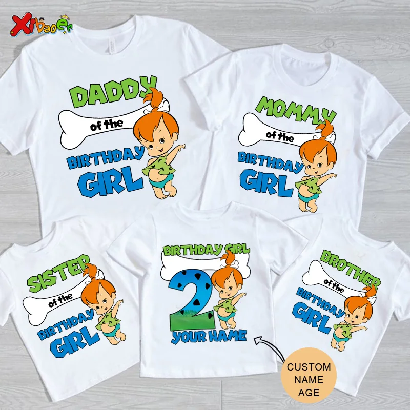 

Birthday Girl T Shirt Custom Name Family Matching Outfits for Girls T Shirt Party Clothes Baby Girl T Shirt Clothing 2 Years 6th