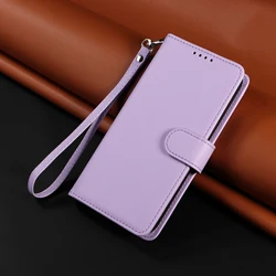 Dual Function Magnetic Leather Wallet Case with Removable Card Slots and Flip Book Cover for Galaxy S24Plus (PURPLE)