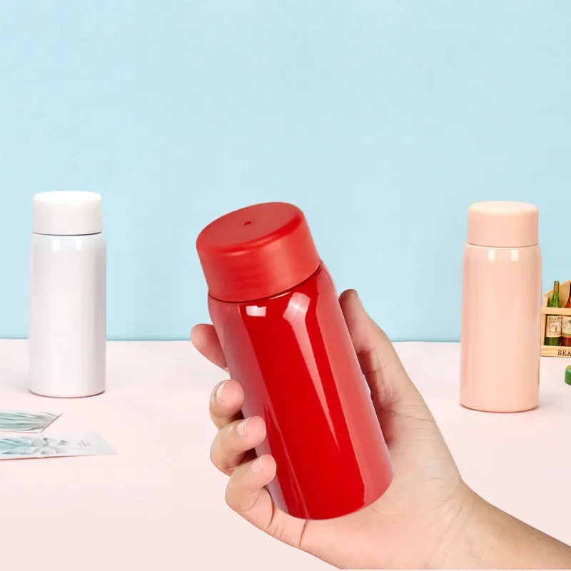 200ml 304/316 Stainless Steel Thermos Cup Portable Pocket Cup Mini Cute  Simple Small Capacity Gift Cup Water Bottles Thermos
