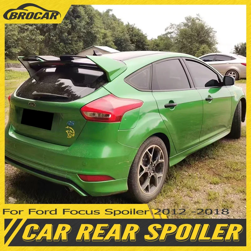 

Спойлер для Ford Focus 2012 -2018, стильный трехсекционный спойлер из АБС-пластика для задней двери автомобиля, глянцевый черный Задний спойлер, спойлер для багажника
