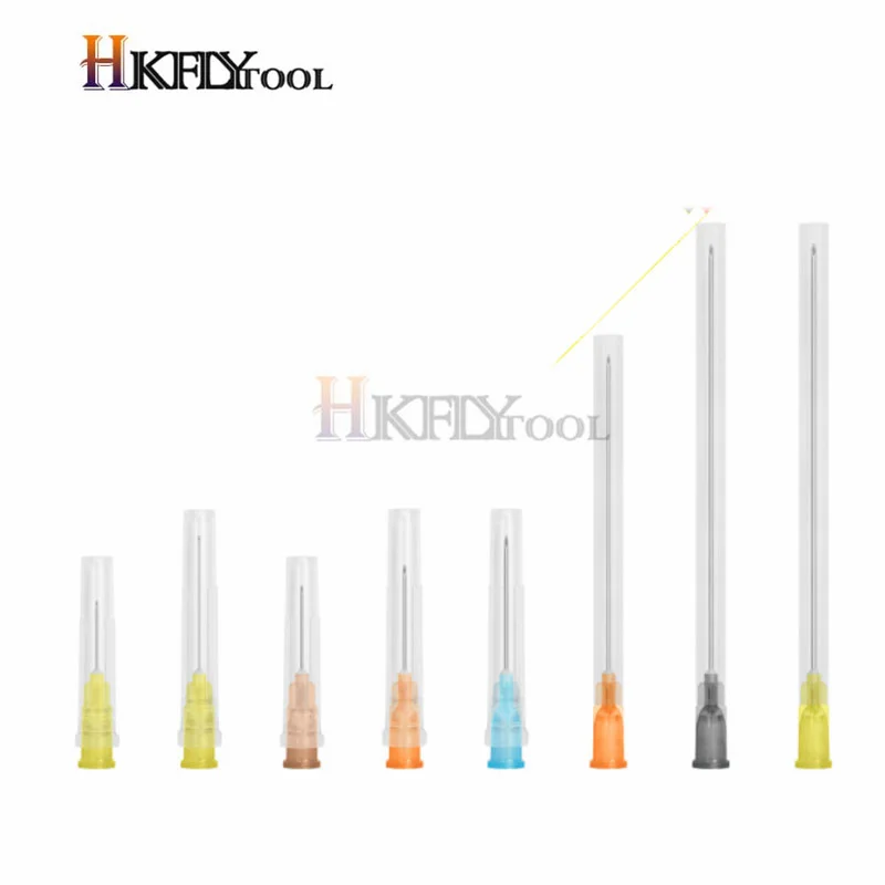 100pcs Disposable Plastic Medical Beauty 18G,30G,22G,23G,25G,27G Painless Small Needle Sterile Injector Micro Hypodermic Tool,dispensing needle,surgical needle tool