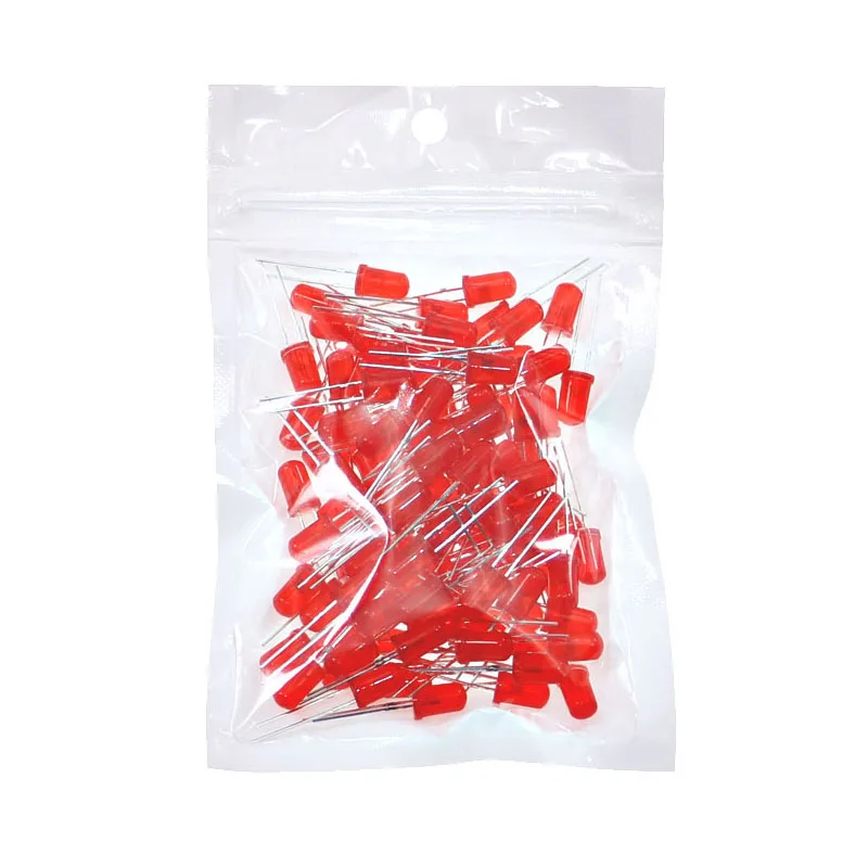 100PCs 5mm LED Diode 5mm assorted kit White Green Red Blue yellow orange pink purple warm white DIY light emitting diode image 5