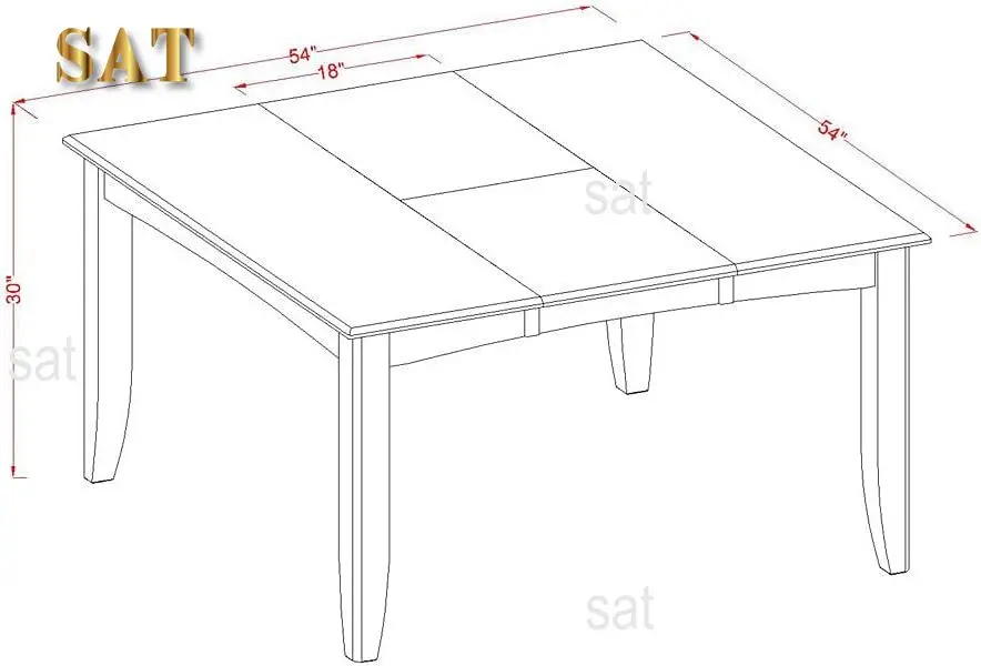 9 Pcs Modern Dining Table Set Includes a Square Wooden Table with Butterfly Leaf and 8 Kitchen Dining Chairs, Kitchen Table Set