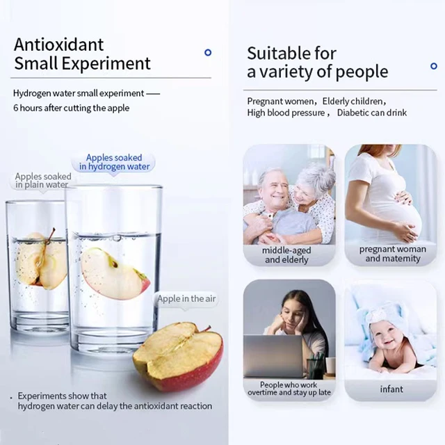 Xiaomi Mijia Vízszűrő Hidrogén Vízgenerátor Vízpoharak Ionizáló Készítő Hidrogénben Gazdag Víz Antioxidánsok Orp Palack - Image 4