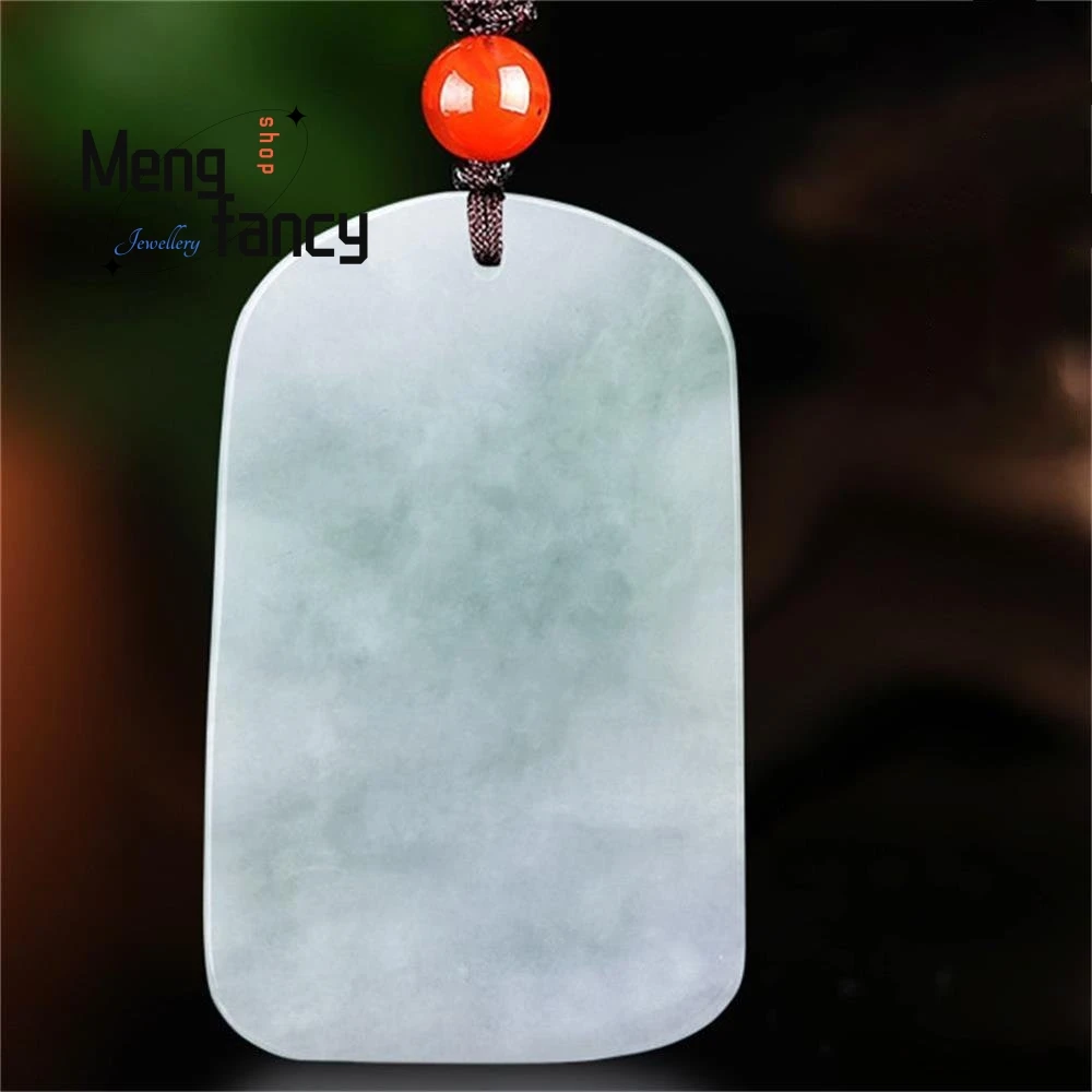 Natural Myanmar A-goods Jadeite God of Wealth Ice Jade Pendant Exquisite Engraver Handicraft Holiday Gift Fashion Jewelry Mascot
