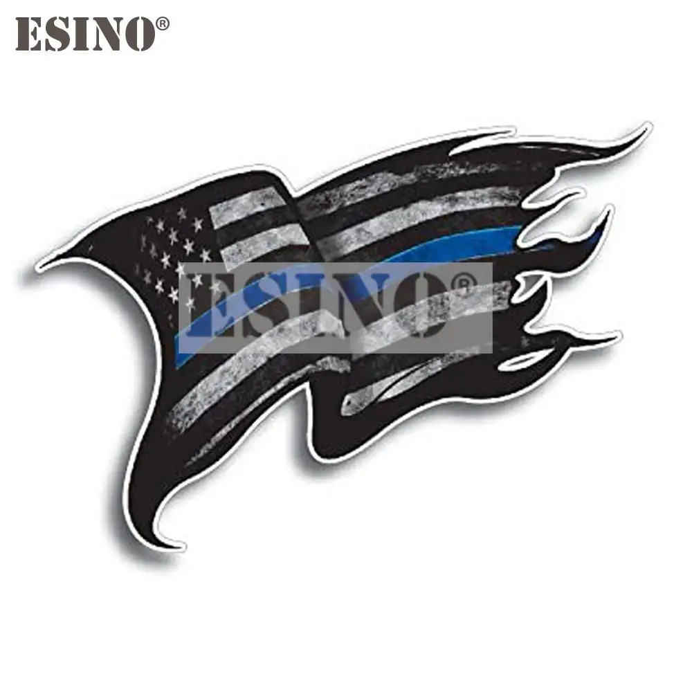 Car Styling Thin Blue Line Blue Lives Matter Usa Flag Police Decorativo Pvc Impermeabile Sticker Car Whole Body Vinyl Decal