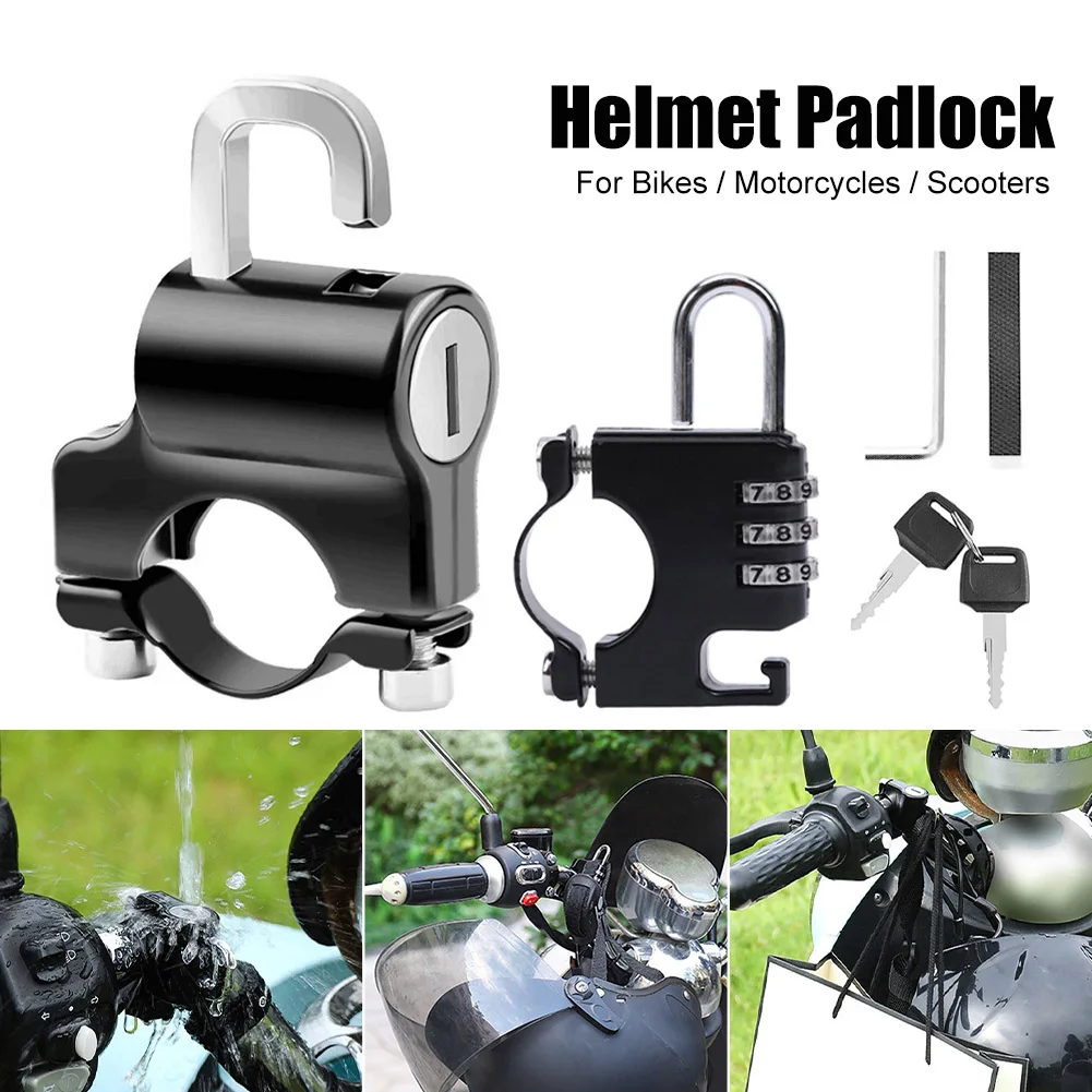 Motorcycle Helmet Lock 3Digit Combination Padlock AntiTheft Helmet