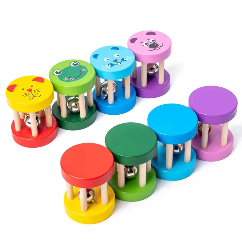 Montessori Wooden Rattles Sand Hammer Enlightenment Music Instrument Xylophone Puzzle Game Development Baby Toys 0 12 Months 4