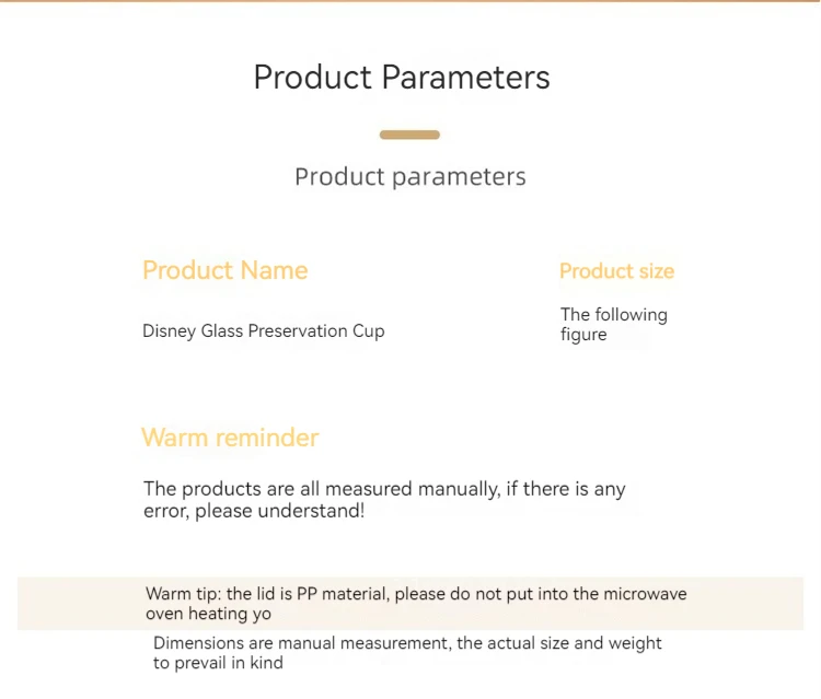 Disney Mickey Minnie Daisy Glass Crisper With Lid Lunch Box Microwave Heating Sealed Box Food-Grade Cute Fruit Lunch Box 900Ml