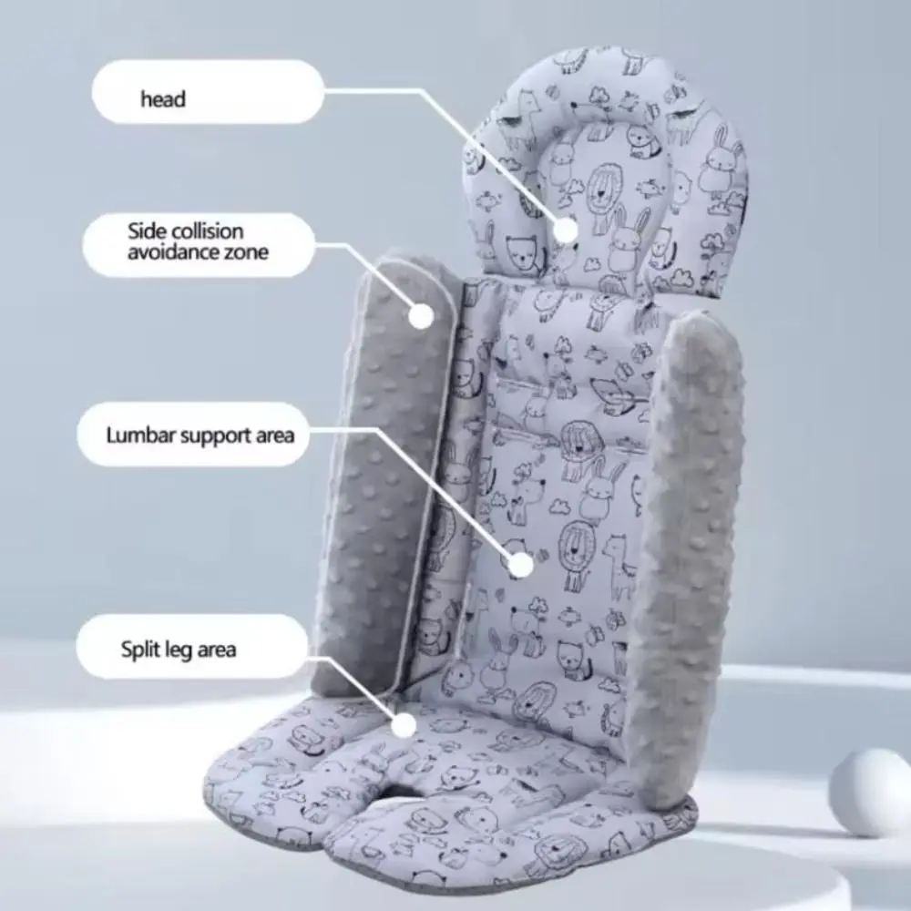 Cartoon Pattern Baby Stroller Cushion Stroller Accessories Baby Seat Cushion Pushchair Car Mat Pram Cushion Car Seat