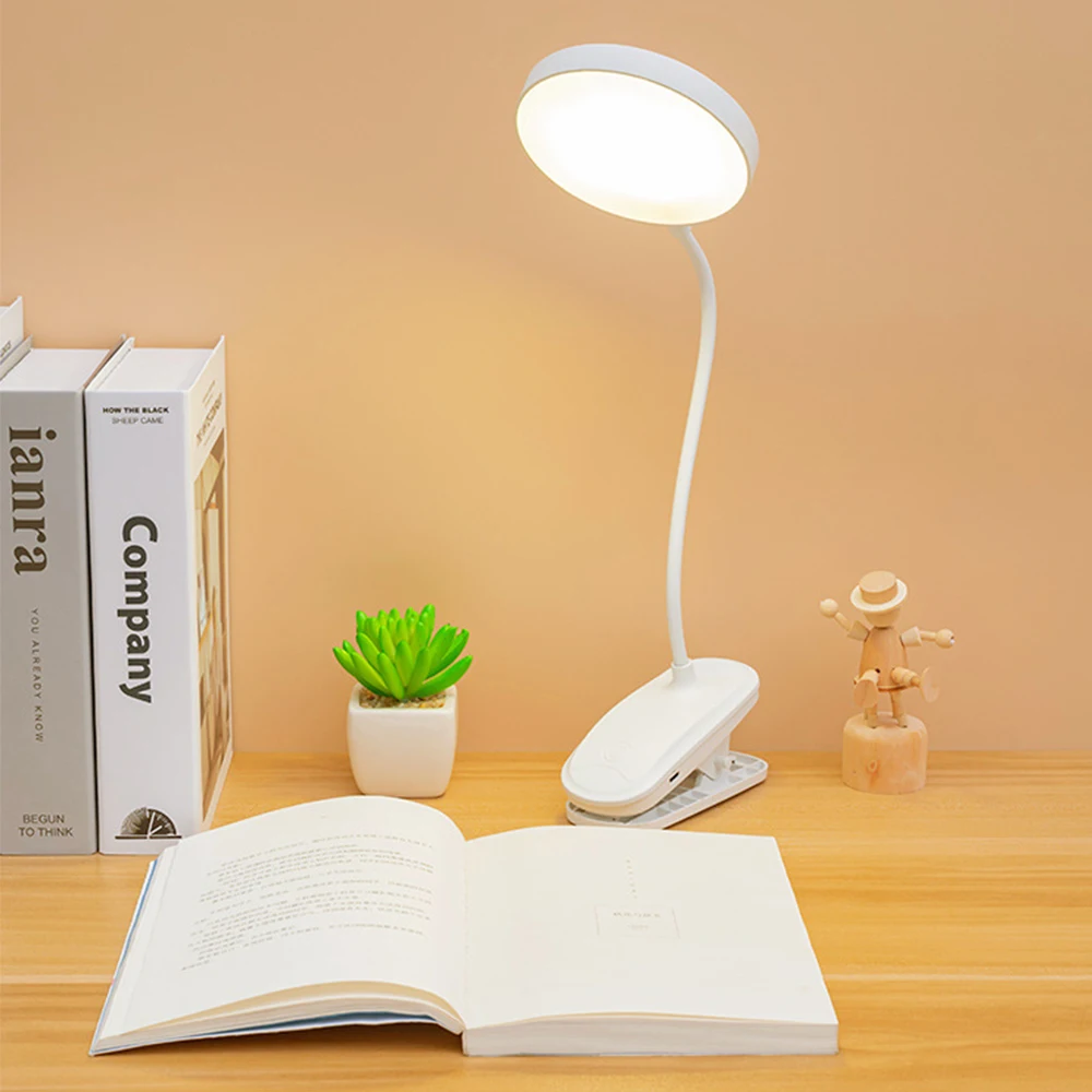 Eye protection desk lamp with clip bed reading book night light usb