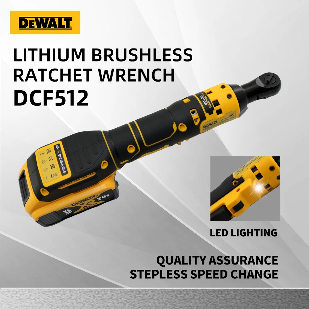 Dewalt Ratchet Wrench DCF512 Cordless Driver Wrench Power Tools Electric Wrench Torque Wrench Wireless Removal Screw 3