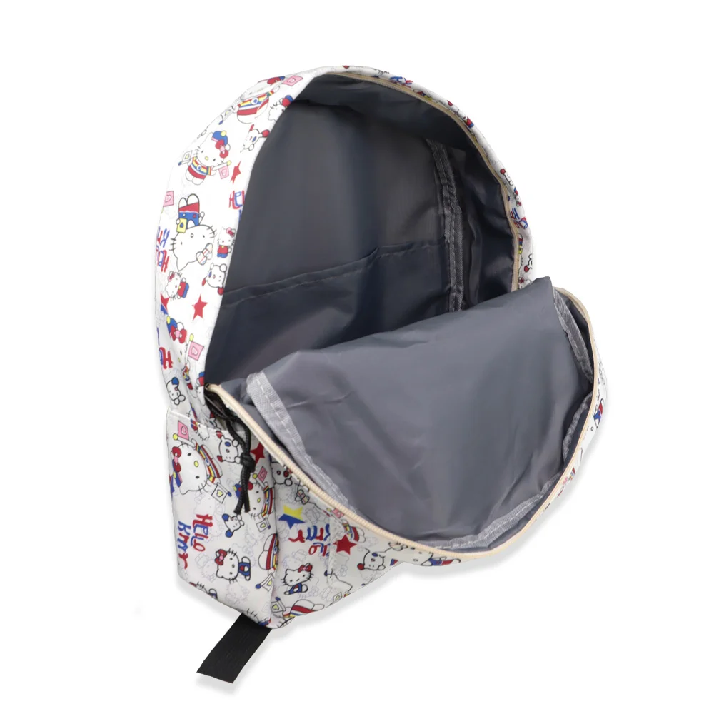 Sanrio KT cat trendy and versatile school bag, graffiti student women's backpack, lightweight and large-capacity backpack
