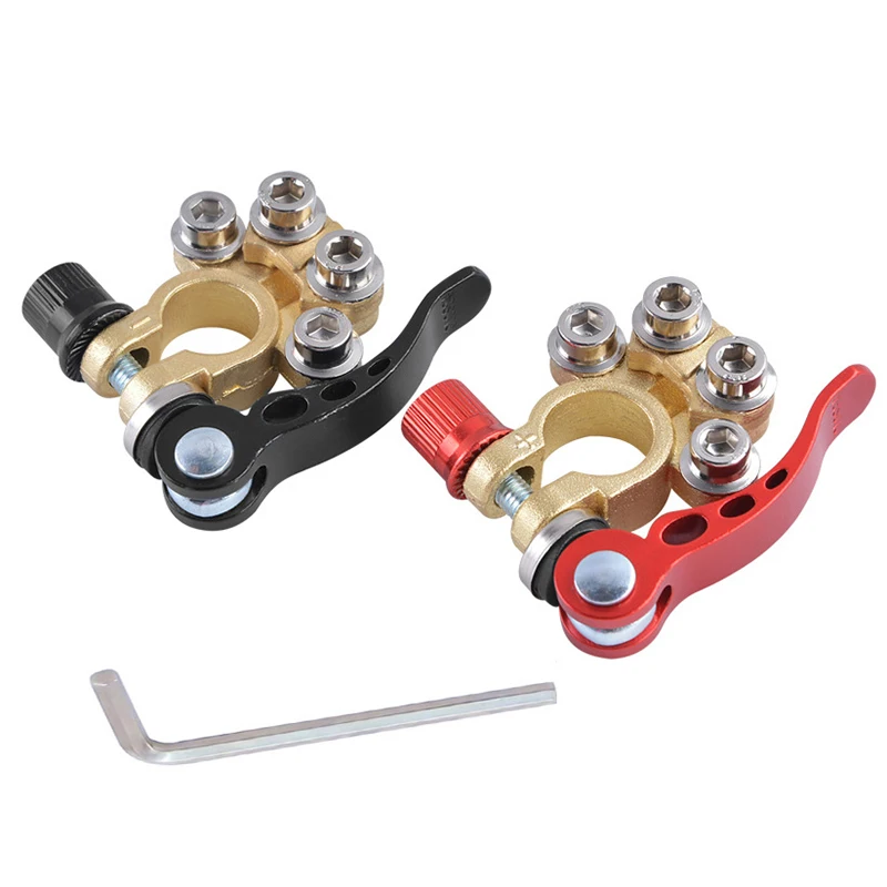 Quick Disconnect Auto Cables Connectors Car Battery Bornes Main Cable Post Clamp Terminal Screw Connection 1Pair For Car Truck car battery connectors
