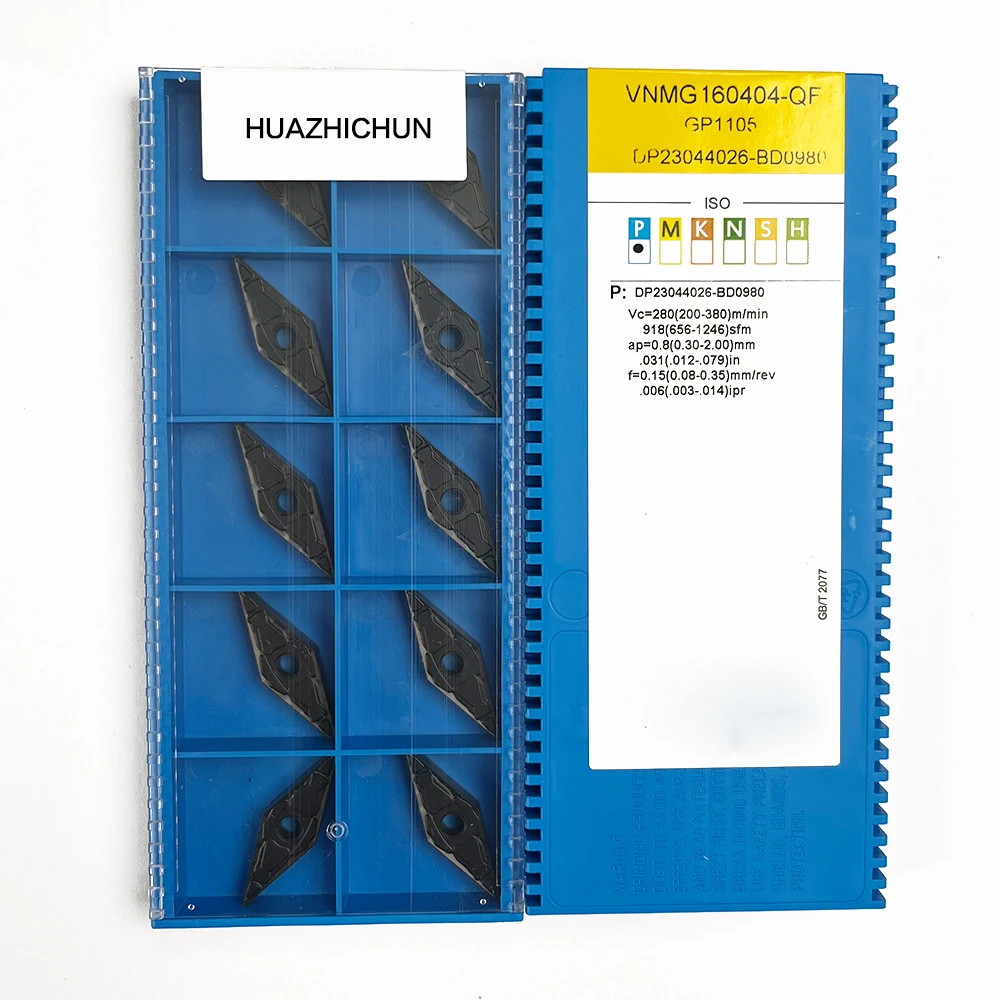 

HUAZHICHUN VNMG160404-SM GP1105, карбидные вставки, Фрезерный инструмент