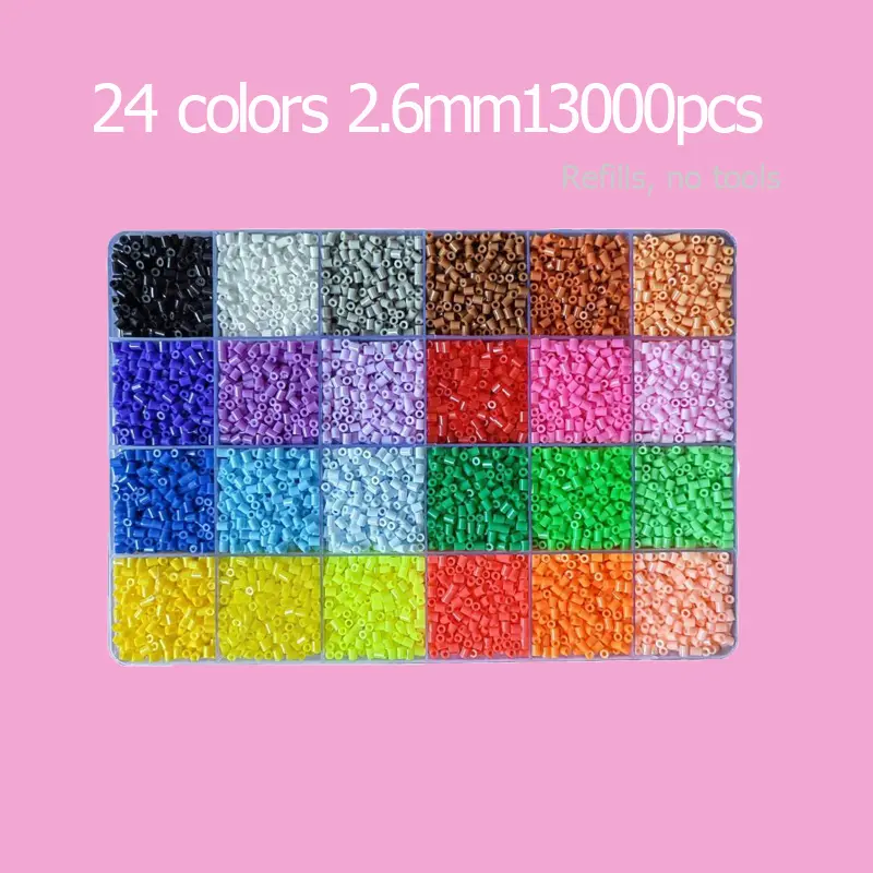 Hama Beads Box Embalagem Thermal mosaic Ferro Educação Beads, Ironing beads Fuse Beads Brinquedo DIY, 24 48 72 Cores 2.6MM 5MM - Image 15