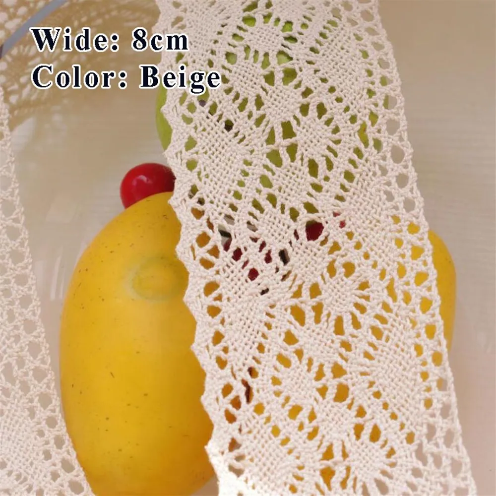 1 cm 1,5 cm 2,5 cm 4 cm 8 cm Bekleidung Nähen Stoff DIY Weiß Beige Trim Gehäkelte Baumwolle Spitze Stoff Band Handgemachte Accessoire Handwerk – Detail 18