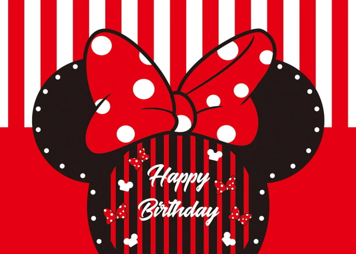 Birthday Backdrop Disney Cartoon Mickey Minnie Mouse Theme Children Happy Birthday Baby Shower Gender Revealing Photography Banner 1set