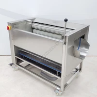 Potato Cleaning Peeling Machine Brush Automatic Water Spraying Radish Oyster Commercial Washing Equipment 2