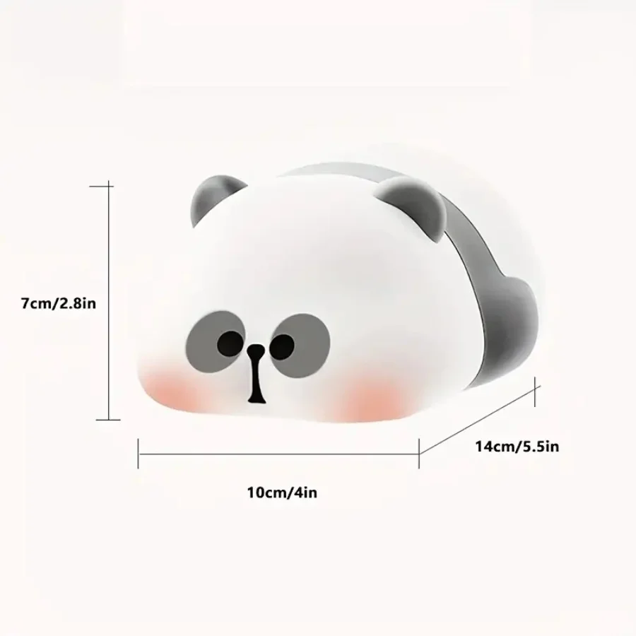 판다 레이크 교사 리틀 야간 조명, 귀여운 팬더 침실 팻 수면 분위기 조명, 창의적인 생일 선물, 리틀 야간 조명