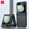 Xundd For Samsung Galaxy Z Flip 5 Z Flip 6 5G Case Airbag Shockproof Shell PC+TPU+Glass Back Clear Cover For Flip5 z플립 5 케이스 1