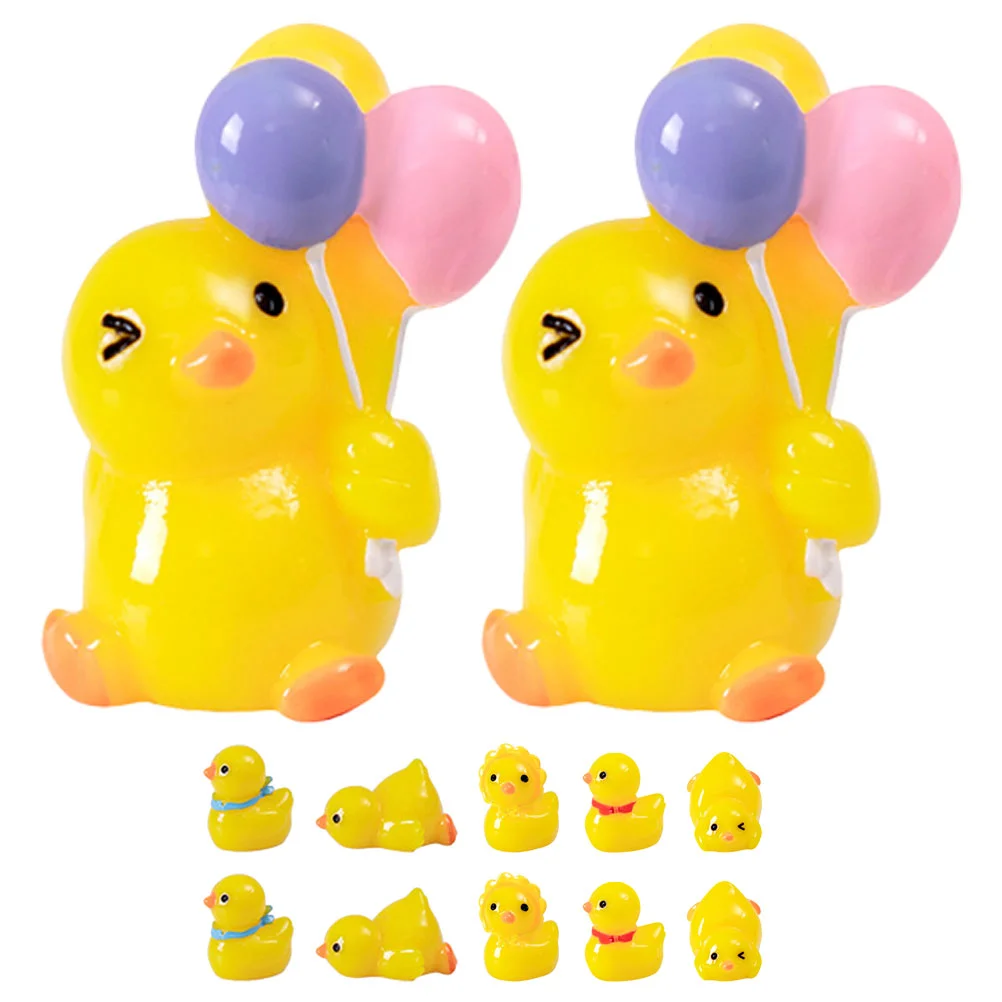 

12Pcs Resin Mini Ducks Figurines Adorable Miniature Ducks Statues Tiny Miniature Ducks Decorations