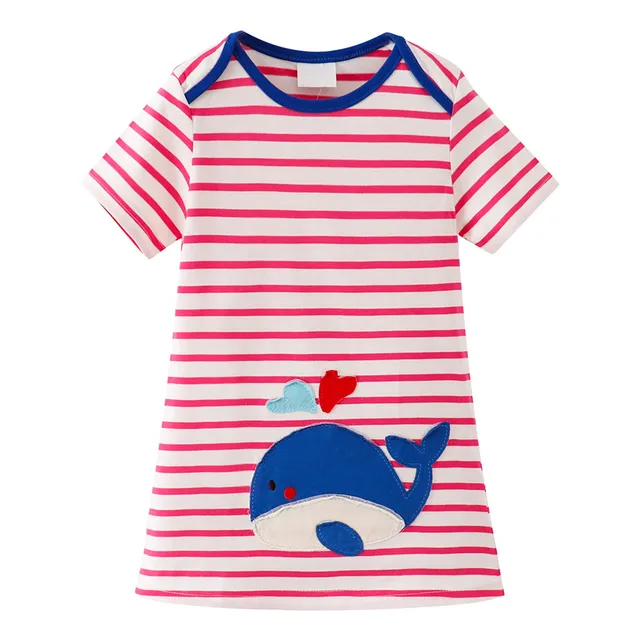 부드러운 소재로 만들어진 공룡 유아 드레스