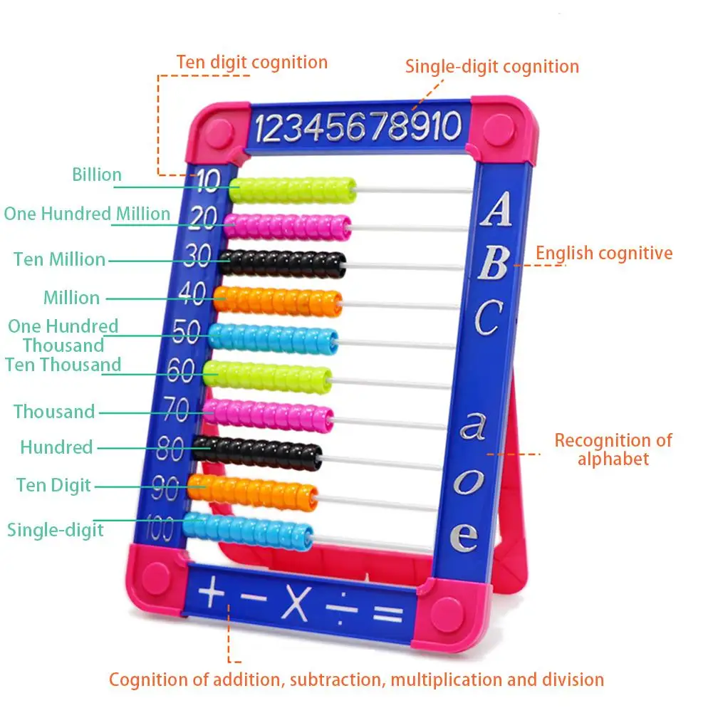 Educational Toys Children Abacus Math Toy Multifunctional Preschool Learning Educational Counting Tool For Kid Kindergarten Students Children Toy
