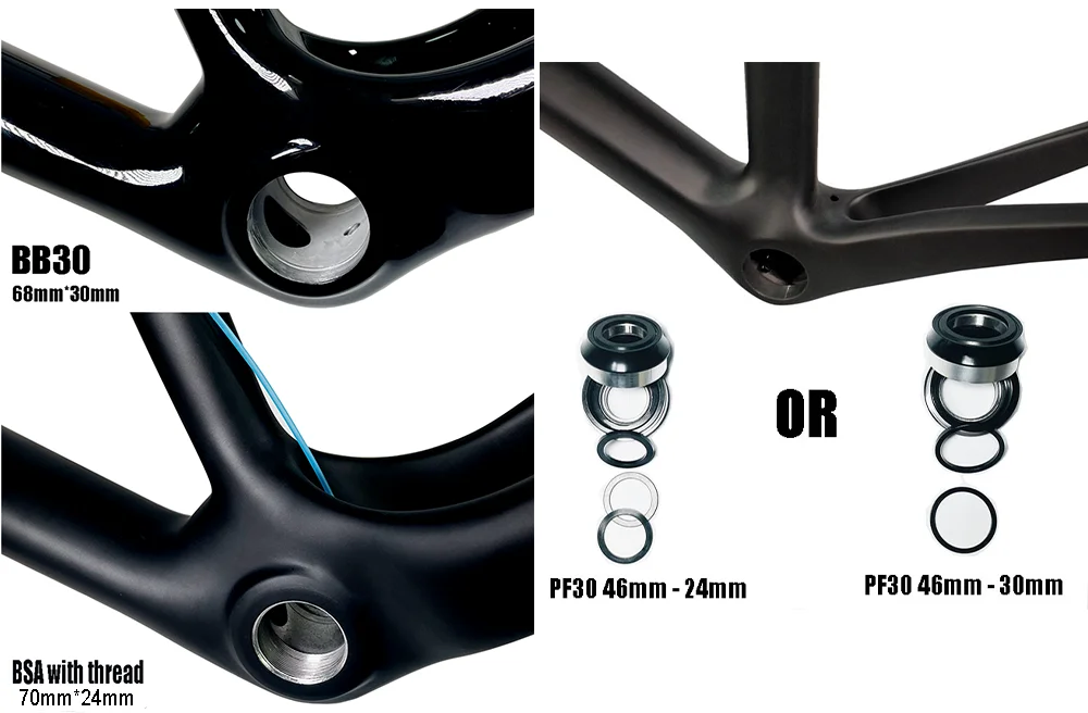 Carbon Road Bike Frame speed Bicycle Frame, T1000 UD 49 50 52 54 56 58cm, 2 Warranty, Customize