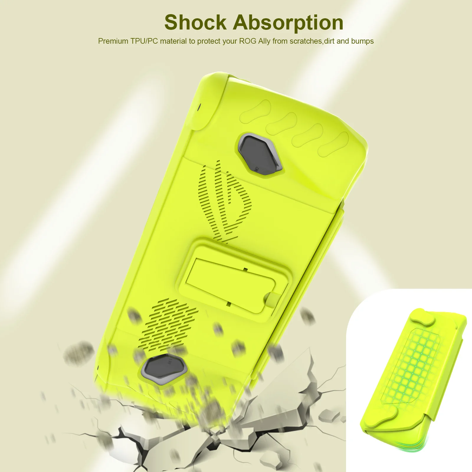 Gris - ??tui complet pour ASUS Rog Ally 2023, Housse de protection avec poign?�es, Coque avant 