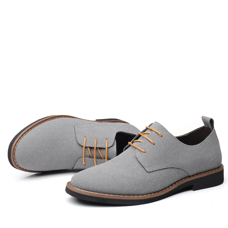 

Men's Fashionable, Minimalist, and Versatile Matte Lace Up Leather Shoes, Casual Anti-Skid Soft Soles, Handmade Leather Shoes