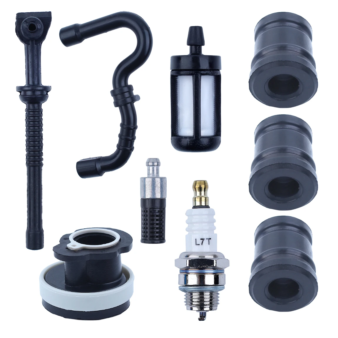 Chainsaw Candle Spark Plug Fuel Oil Filter Hose Line Kit Stihl Ms