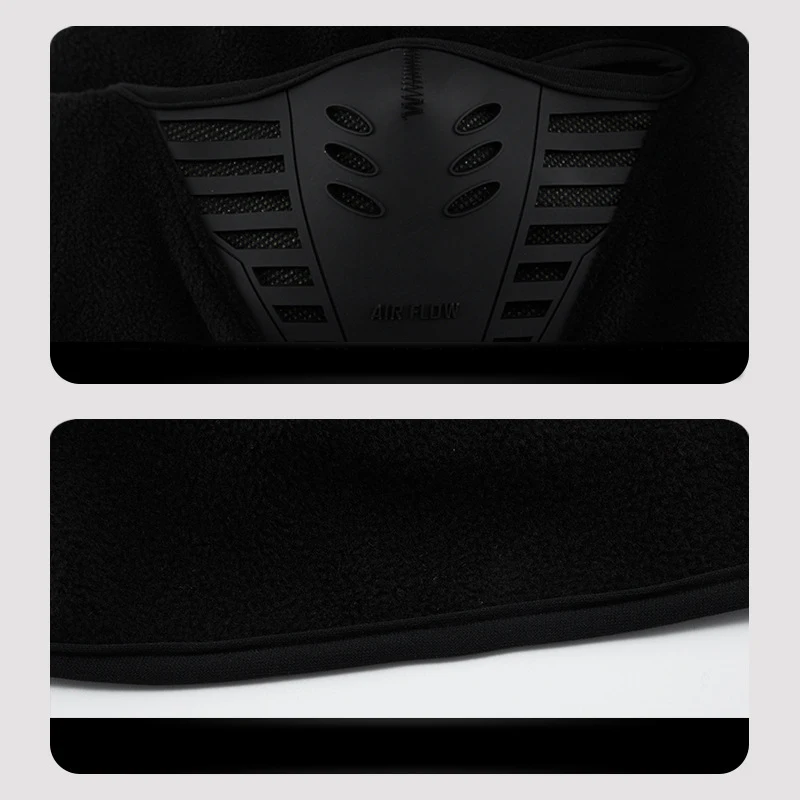 Motorcycle Mask Fleece Thermal Neck Full Face Mask Keep Warm Riding Balaclava Biker Ski Winter Windproof Dustproof Face Shield