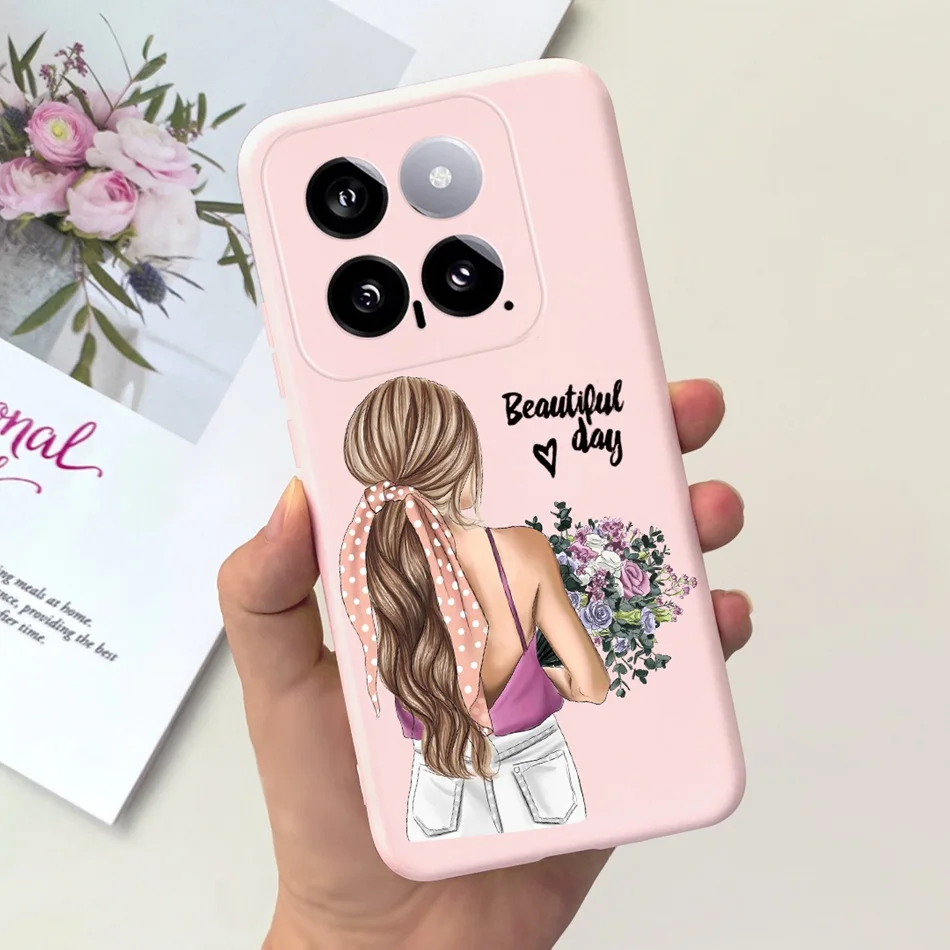Sunflower Pattern Candy Color Soft Silicone Back Cover