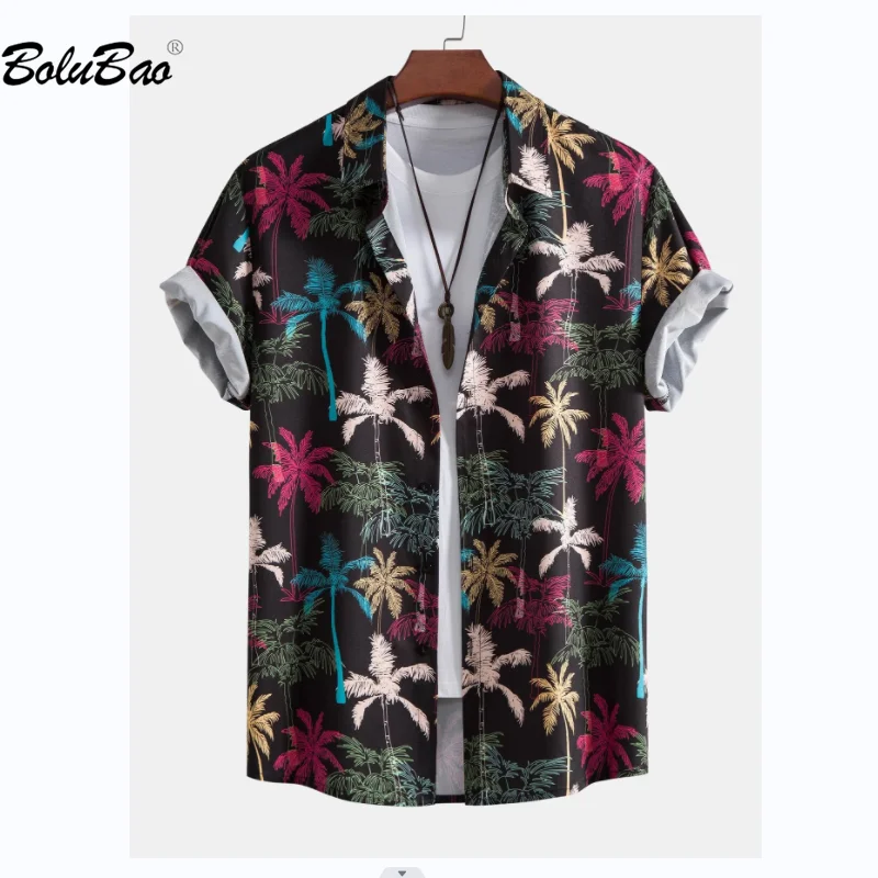 

BOLUBAO 2023 Outdoor Casual Shirt For Men Slim Fit Breathable Printed Short Sleeve High Quality Design Selling Shirt For Men