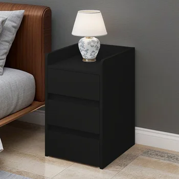 YITAHOME Set 2 Comodini con 3 Cassetti, Comodini Moderni 35x40x59 cm Design Impermeabile per Camera da Letto Soggiorno 1