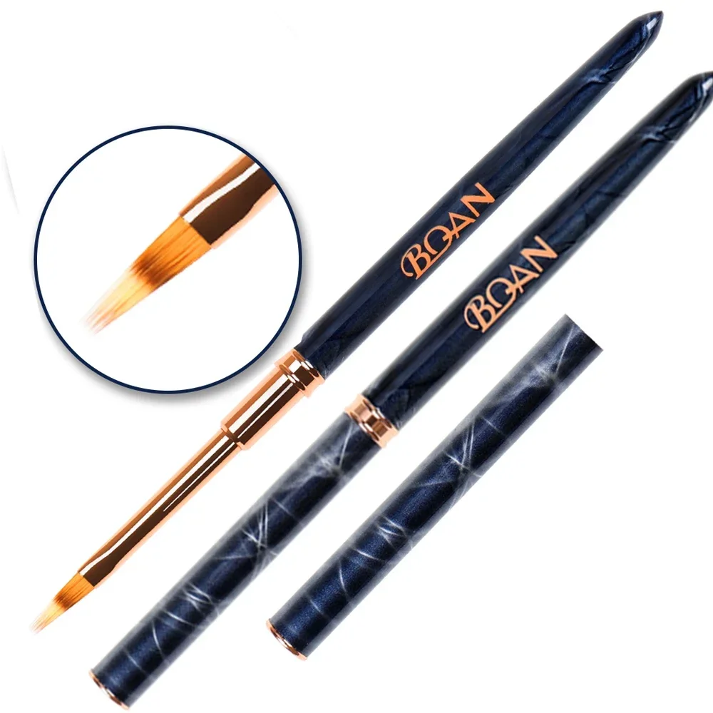 BQAN Marbled Nail Brush Gel Brush For Manicure Acrylic UV Gel Extension Pen Nail Polish Painting Drawing Brush Liner Nail Brush 6