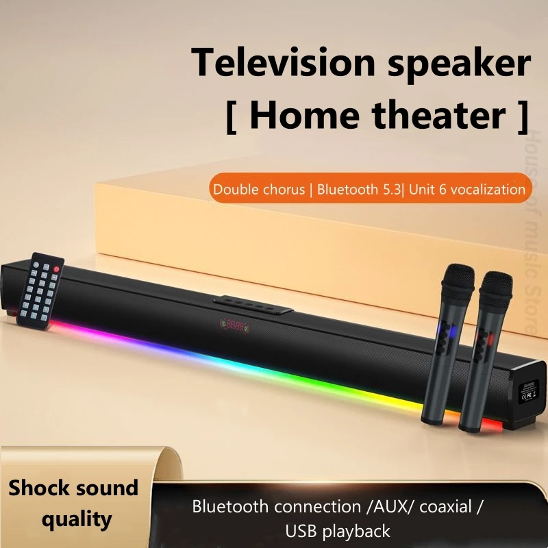 Nuovo Sistema Home Theater Ad Alta Potenza Da 50W Di Alta Qualità Wireless Blue Tooth Sound Bar Subwoofer Per Altoparlanti Per Computer Soundbar Tv